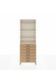 Arges Dolap 4 Raflı 6 Çekmeceli 88x30x243 - S33M214V3A