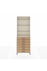 Arges Dolap 4 Raflı 6 Çekmeceli 88x30x243