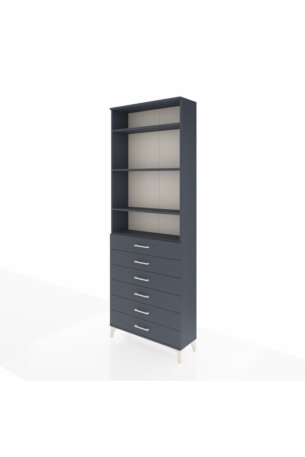 Arges Dolap 4 Raflı 6 Çekmeceli 88x30x243 - S33M214V5A