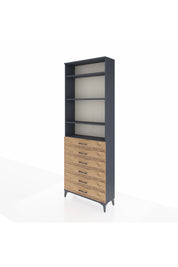 Arges Dolap 4 Raflı 6 Çekmeceli 88x30x243 - S33M214V6A