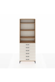 Arges Dolap 4 Raflı 6 Çekmeceli 88x30x243 - S33M214V7A