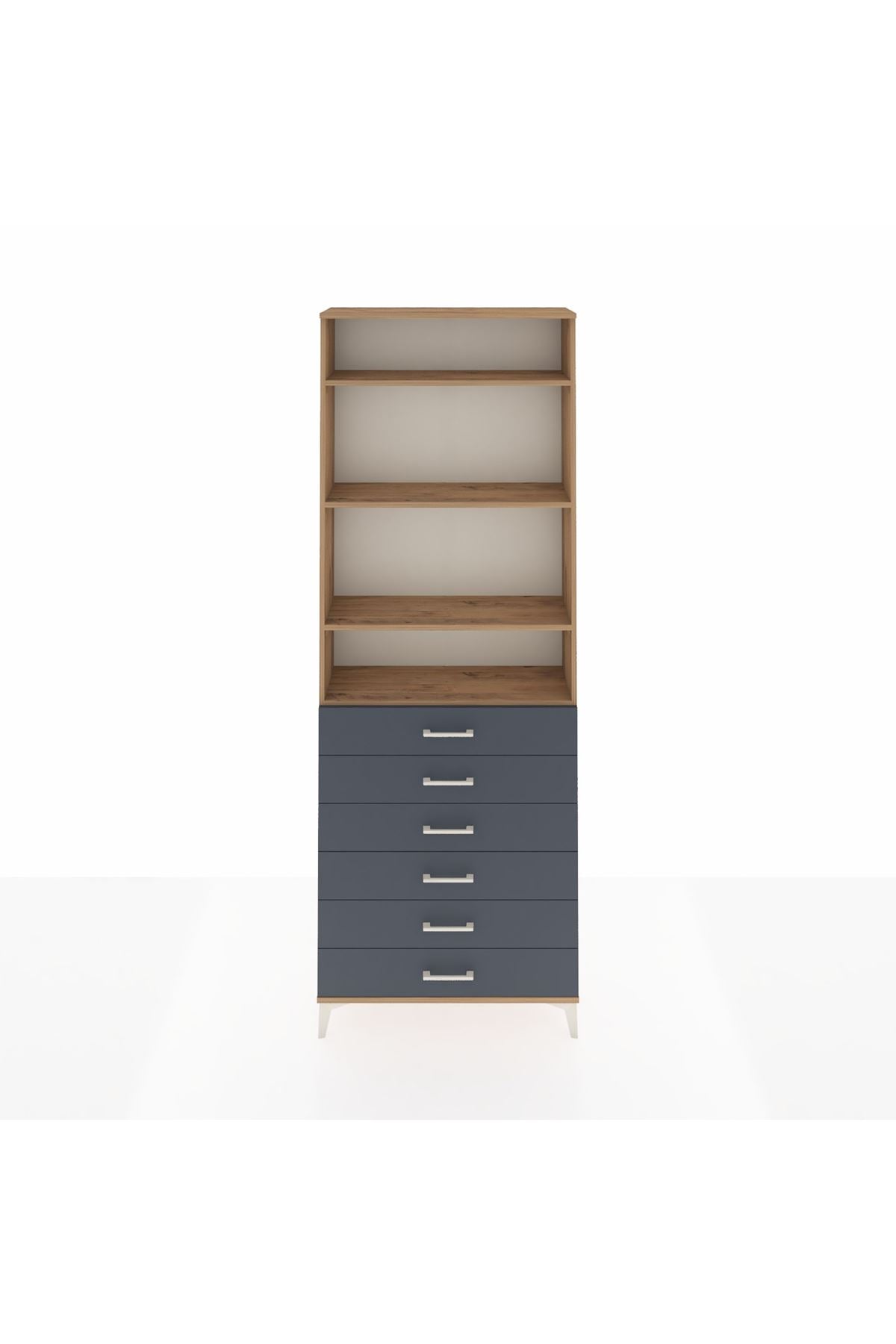Arges Dolap 4 Raflı 6 Çekmeceli 88x30x243 - S33M214V8A