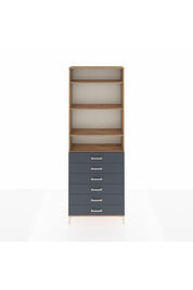 Arges Dolap 4 Raflı 6 Çekmeceli 88x30x243 - S33M214V8A