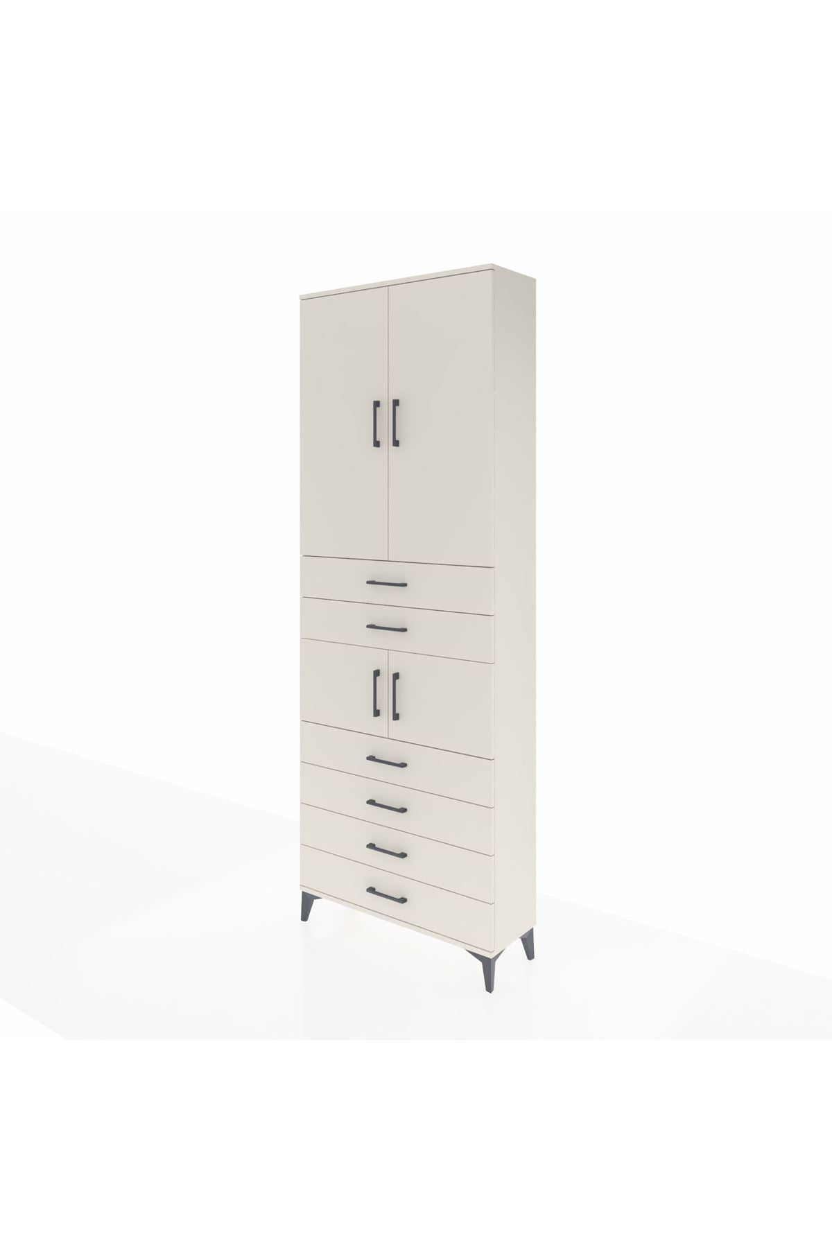 Arges Dolap 4 Raflı 6 Çekmeceli 4 Kapaklı 88x30x243 - S33M215V1A