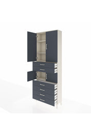 Arges Dolap 4 Raflı 6 Çekmeceli 4 Kapaklı 88x30x243 - S33M215V2A