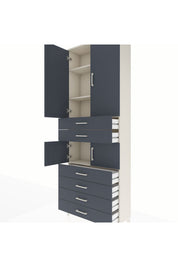Arges Dolap 4 Raflı 6 Çekmeceli 4 Kapaklı 88x30x243 - S33M215V2A