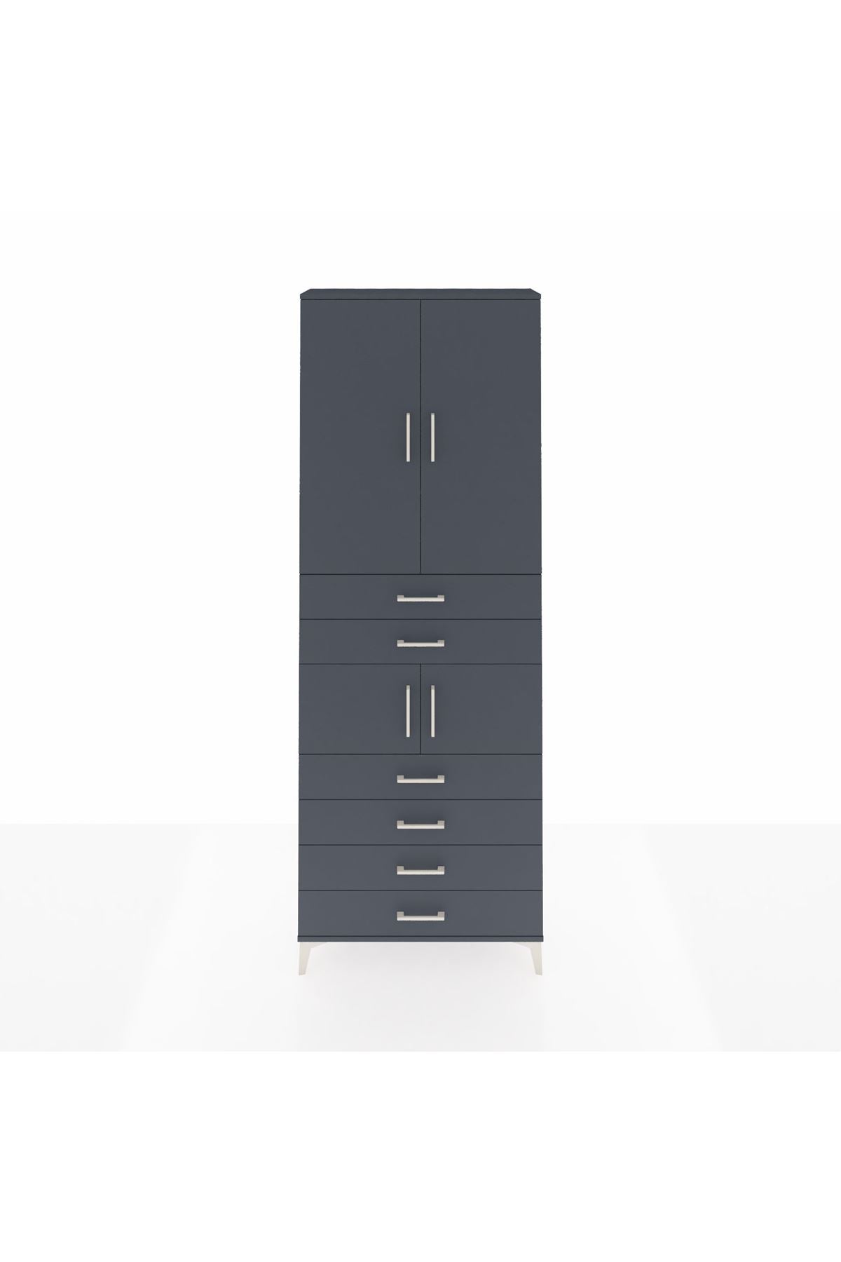 Arges Dolap 4 Raflı 6 Çekmeceli 4 Kapaklı 88x30x243 - S33M215V5A