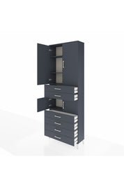 Arges Dolap 4 Raflı 6 Çekmeceli 4 Kapaklı 88x30x243 - S33M215V5A