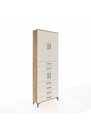 Arges Dolap 4 Raflı 6 Çekmeceli 4 Kapaklı 88x30x243 - S33M215V7A