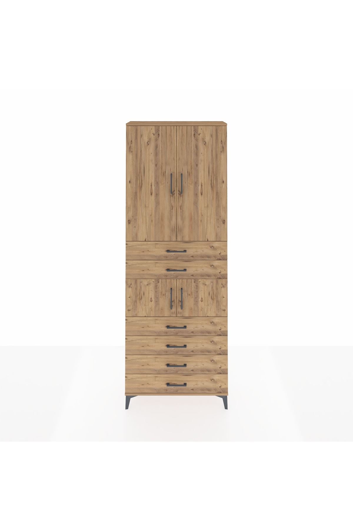 Arges Dolap 4 Raflı 6 Çekmeceli 4 Kapaklı 88x30x243 - S33M215V9A