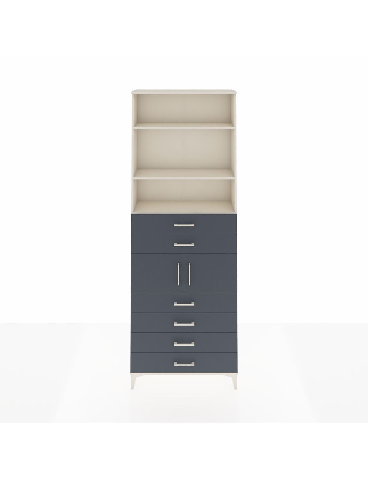 Arges Dolap 4 Raflı 6 Çekmeceli 2 Kapaklı 88x30x243 - S33M216V2A