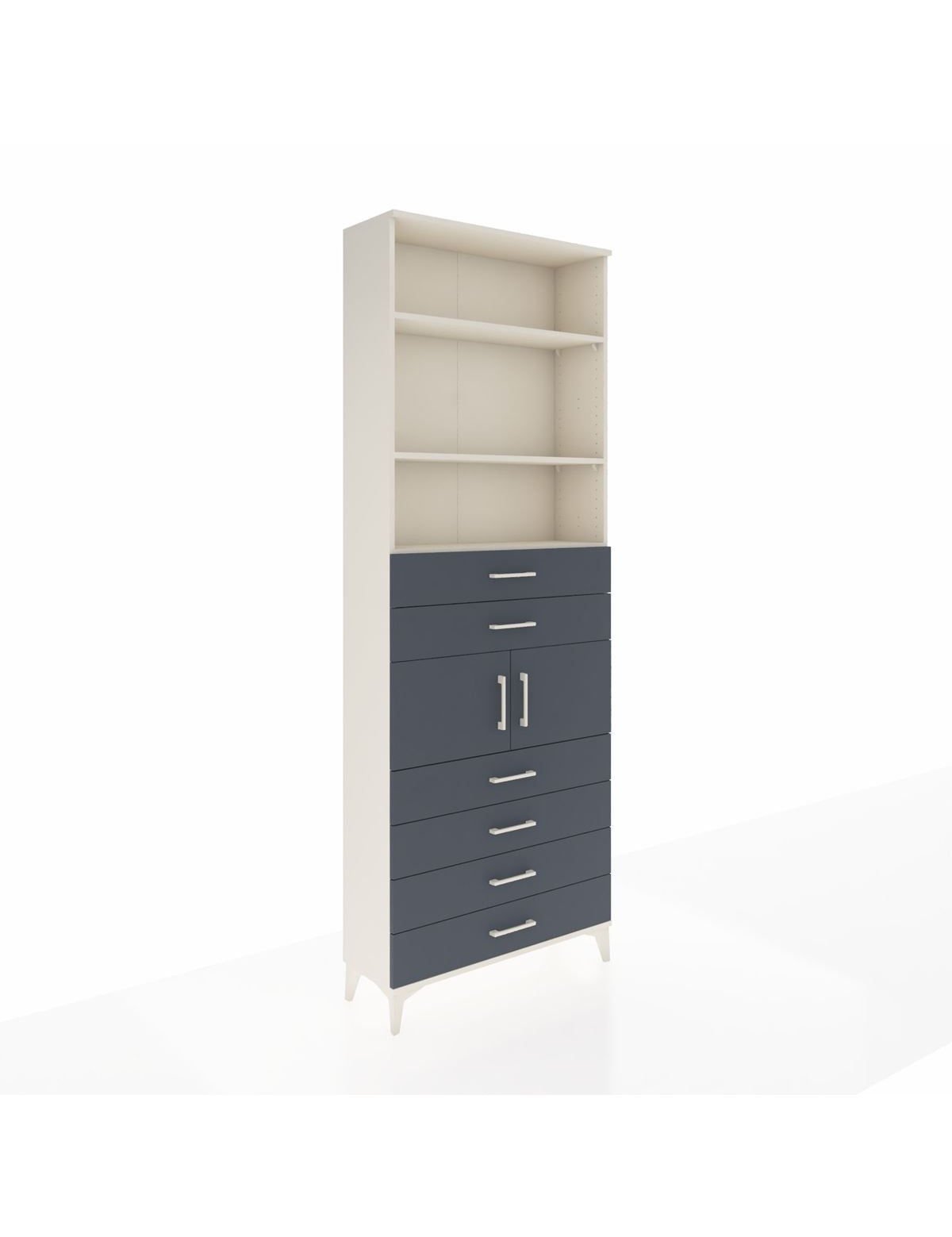 Arges Dolap 4 Raflı 6 Çekmeceli 2 Kapaklı 88x30x243 - S33M216V2A