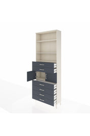 Arges Dolap 4 Raflı 6 Çekmeceli 2 Kapaklı 88x30x243 - S33M216V2A