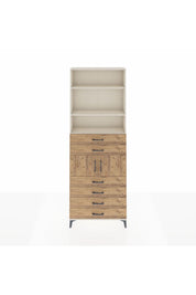 Arges Dolap 4 Raflı 6 Çekmeceli 2 Kapaklı 88x30x243 - S33M216V3A