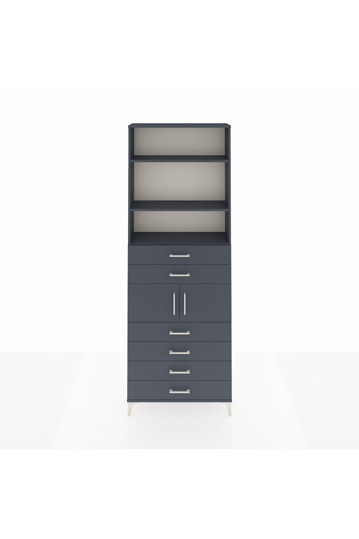 Arges Dolap 4 Raflı 6 Çekmeceli 2 Kapaklı 88x30x243 - S33M216V5A