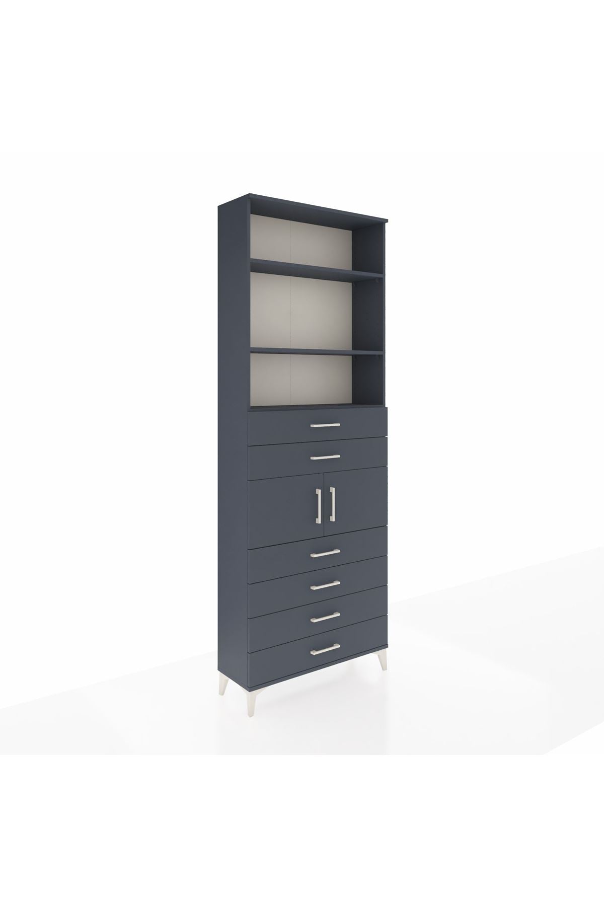 Arges Dolap 4 Raflı 6 Çekmeceli 2 Kapaklı 88x30x243 - S33M216V5A