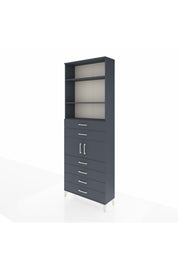 Arges Dolap 4 Raflı 6 Çekmeceli 2 Kapaklı 88x30x243 - S33M216V5A