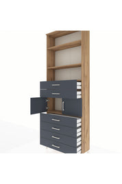 Arges Dolap 4 Raflı 6 Çekmeceli 2 Kapaklı 88x30x243 - S33M216V8A