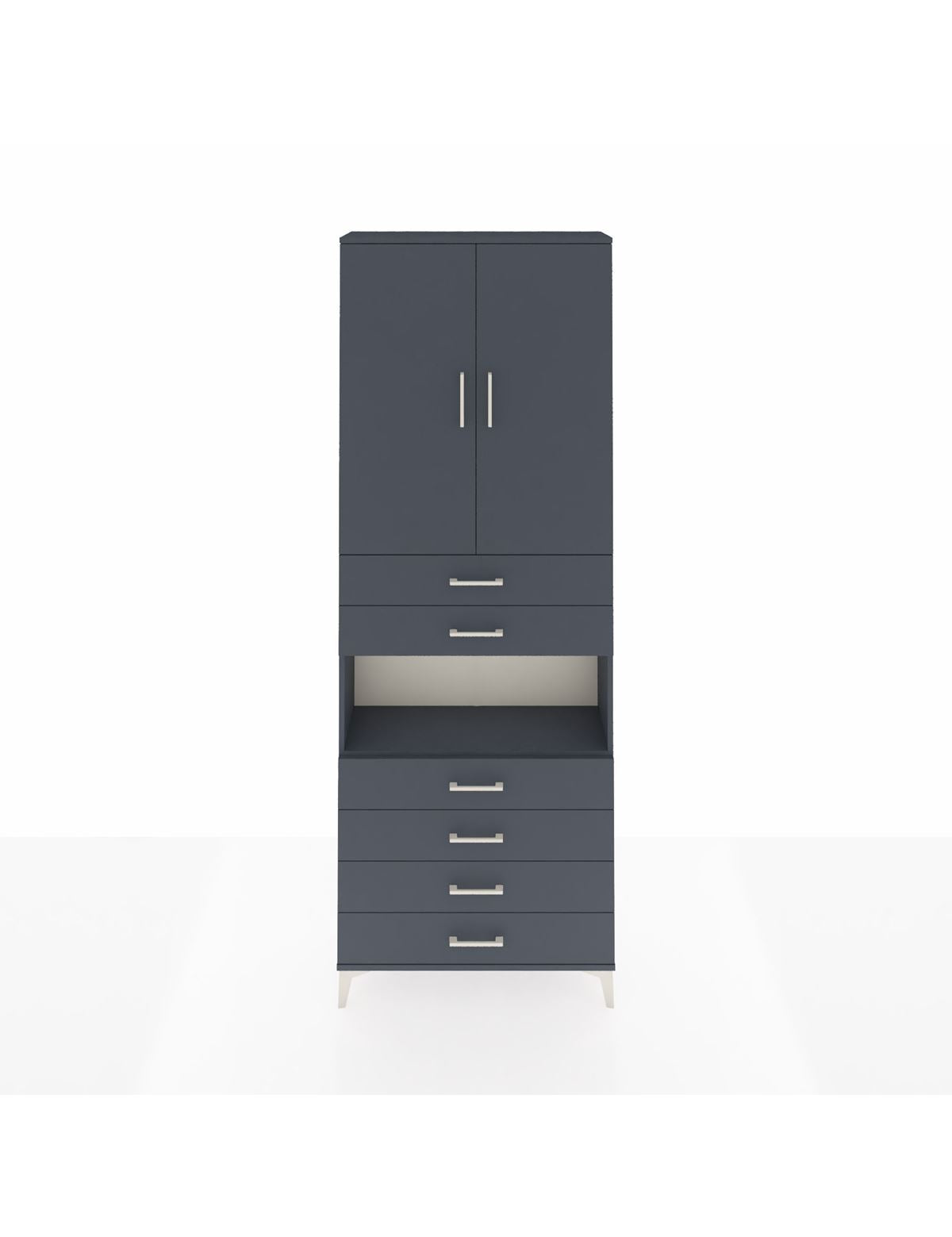 Arges Dolap 4 Raflı 6 Çekmeceli 2 Kapaklı 88x30x243 - S33M217V5A