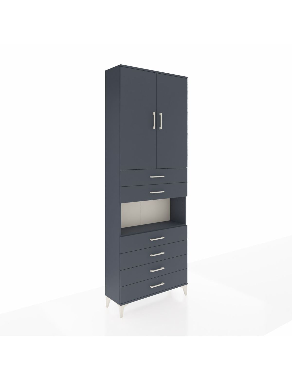 Arges Dolap 4 Raflı 6 Çekmeceli 2 Kapaklı 88x30x243 - S33M217V5A
