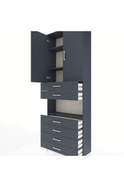 Arges Dolap 4 Raflı 6 Çekmeceli 2 Kapaklı 88x30x243 - S33M217V5A