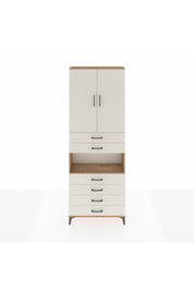 Arges Dolap 4 Raflı 6 Çekmeceli 2 Kapaklı 88x30x243 - S33M217V7A
