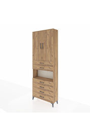 Arges Dolap 4 Raflı 6 Çekmeceli 2 Kapaklı 88x30x243 - S33M217V9A