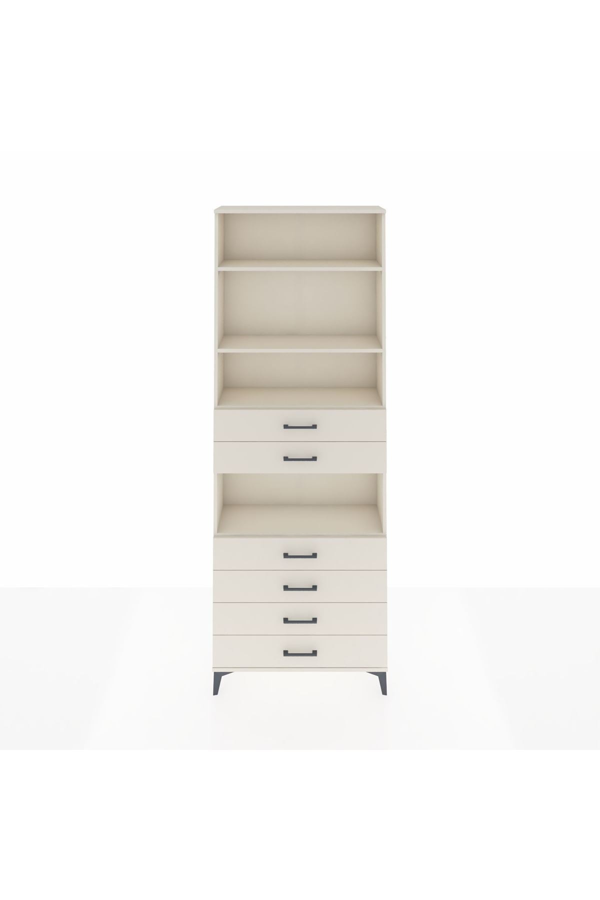 Arges Dolap 4 Raflı 6 Çekmeceli 88x30x243 - S33M218V1A