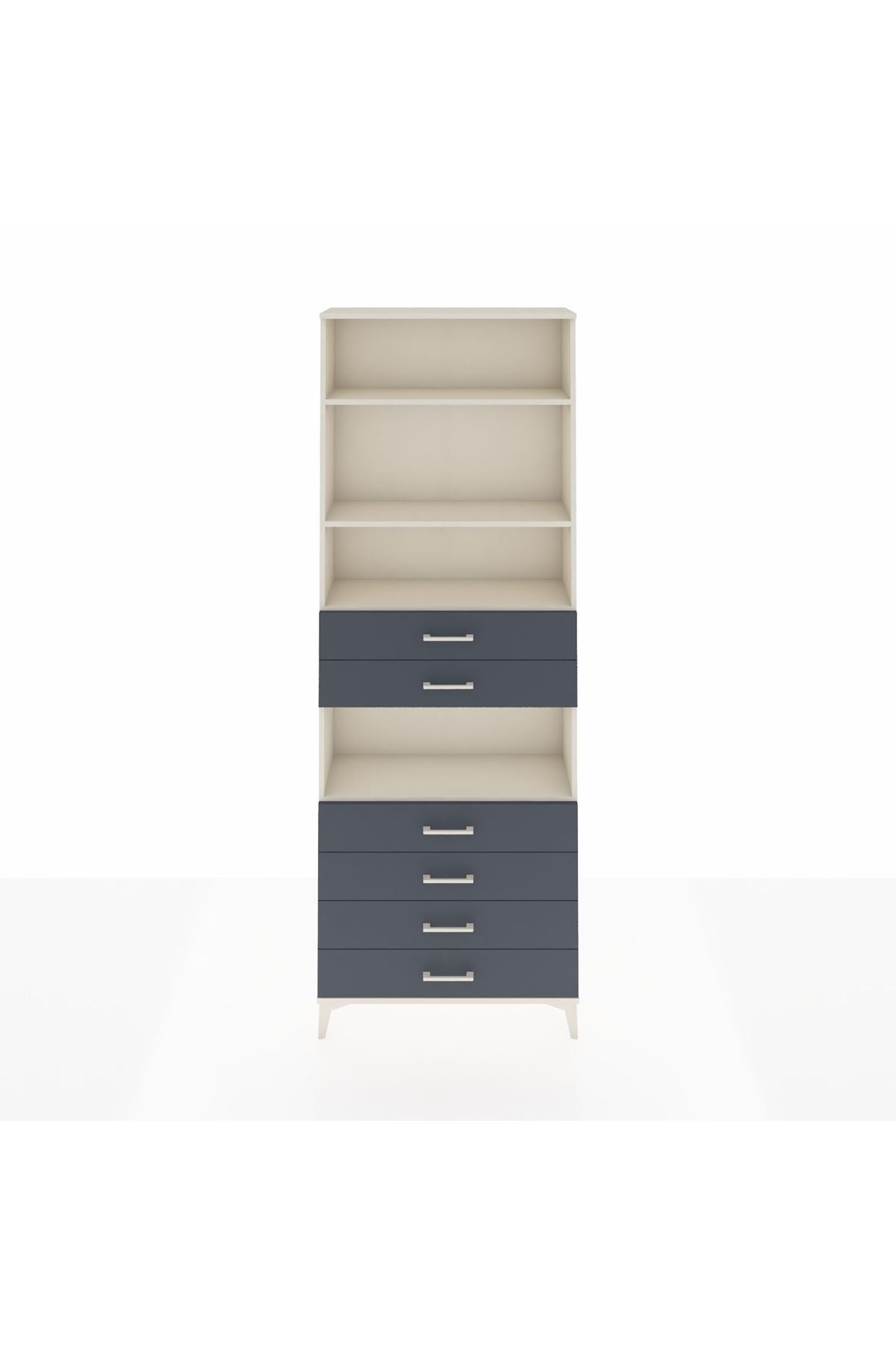 Arges Dolap 4 Raflı 6 Çekmeceli 88x30x243 - S33M218V2A