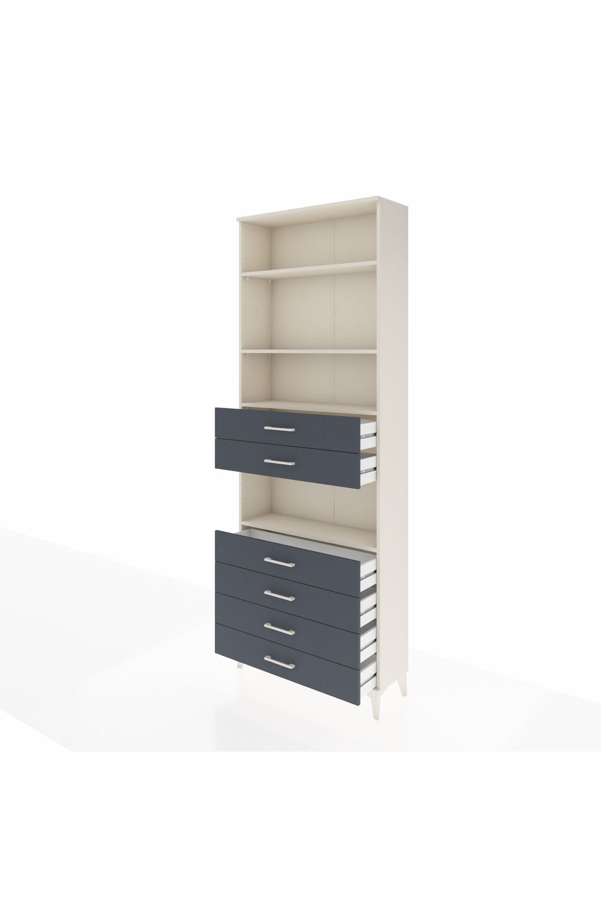 Arges Dolap 4 Raflı 6 Çekmeceli 88x30x243 - S33M218V2A