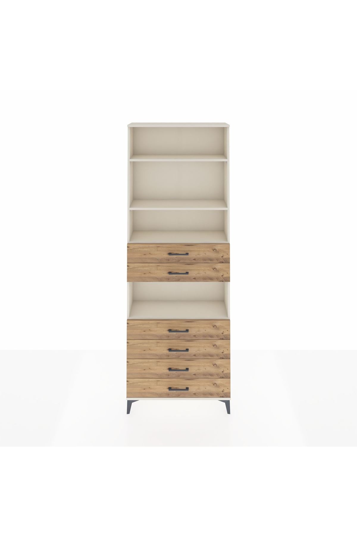 Arges Dolap 4 Raflı 6 Çekmeceli 88x30x243 - S33M218V3A