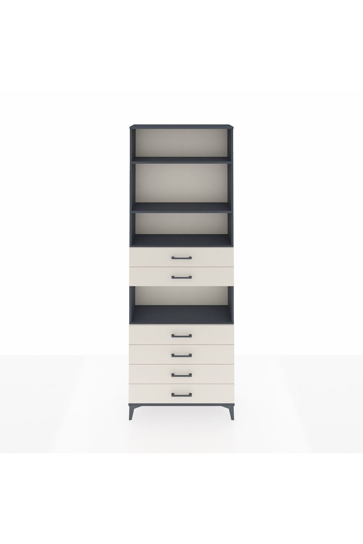 Arges Dolap 4 Raflı 6 Çekmeceli 88x30x243 - S33M218V4A