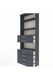 Arges Dolap 4 Raflı 6 Çekmeceli 88x30x243 - S33M218V5A