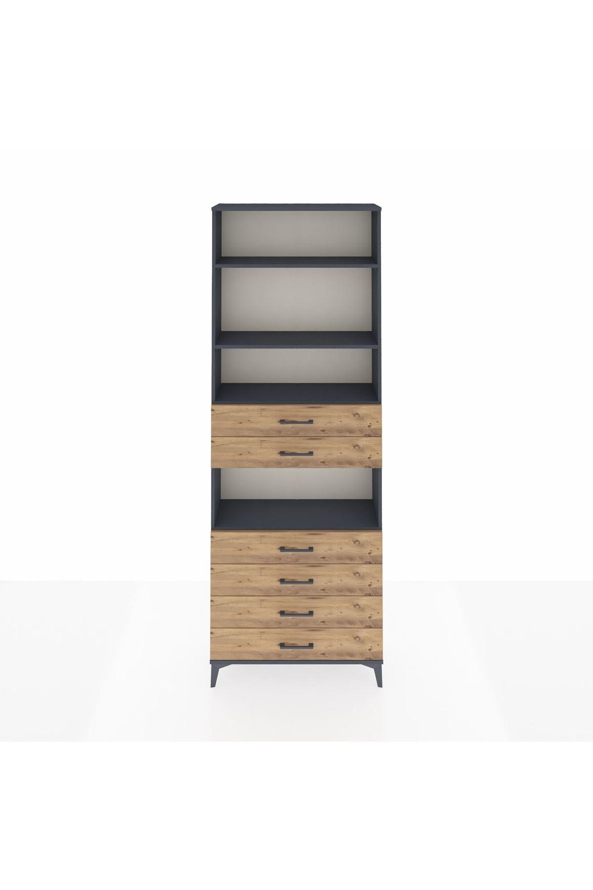 Arges Dolap 4 Raflı 6 Çekmeceli 88x30x243 - S33M218V6A