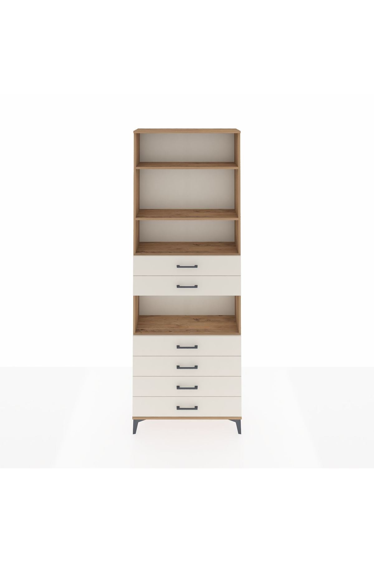 Arges Dolap 4 Raflı 6 Çekmeceli 88x30x243 - S33M218V7A