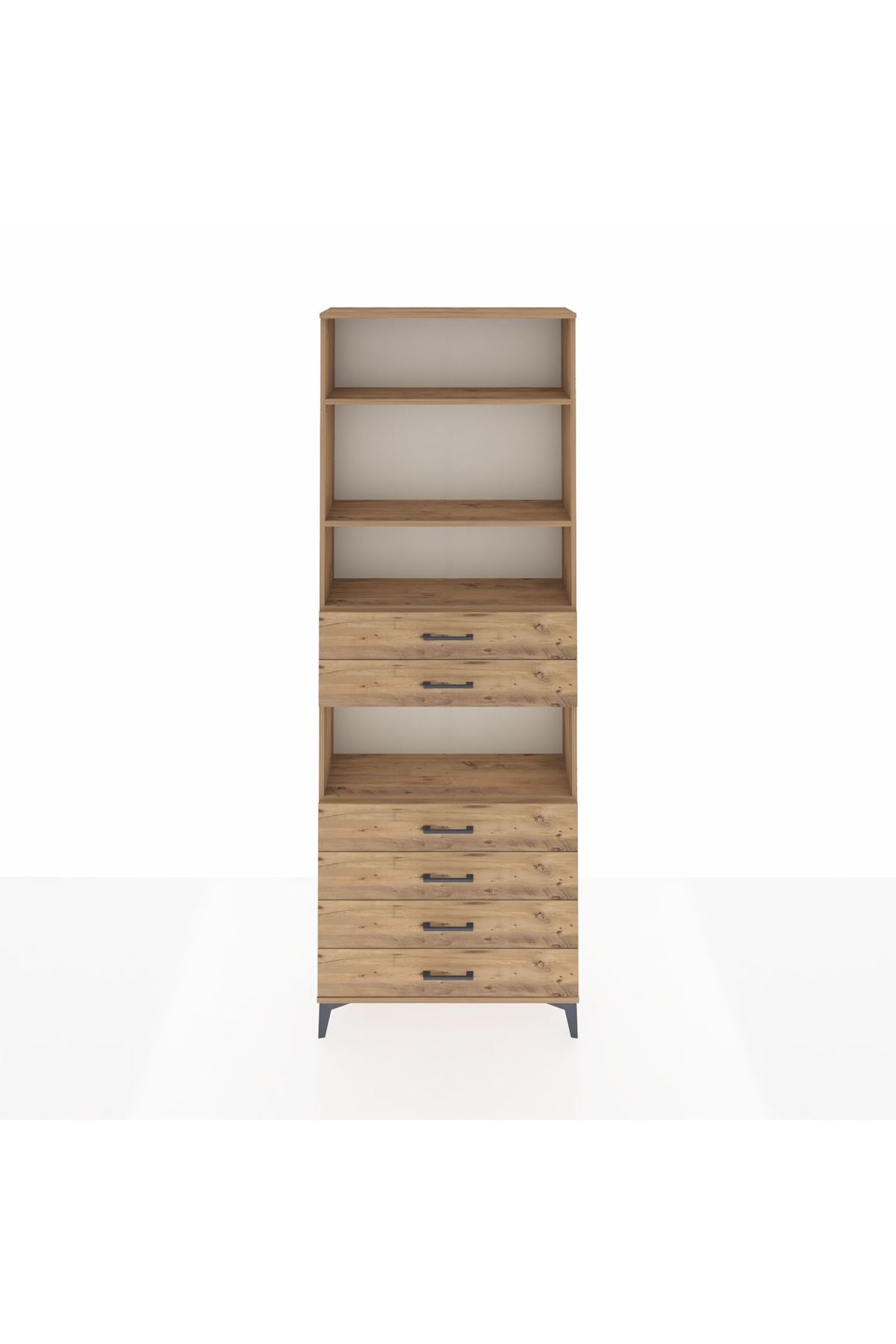 Arges Dolap 4 Raflı 6 Çekmeceli 88x30x243 - S33M218V9A