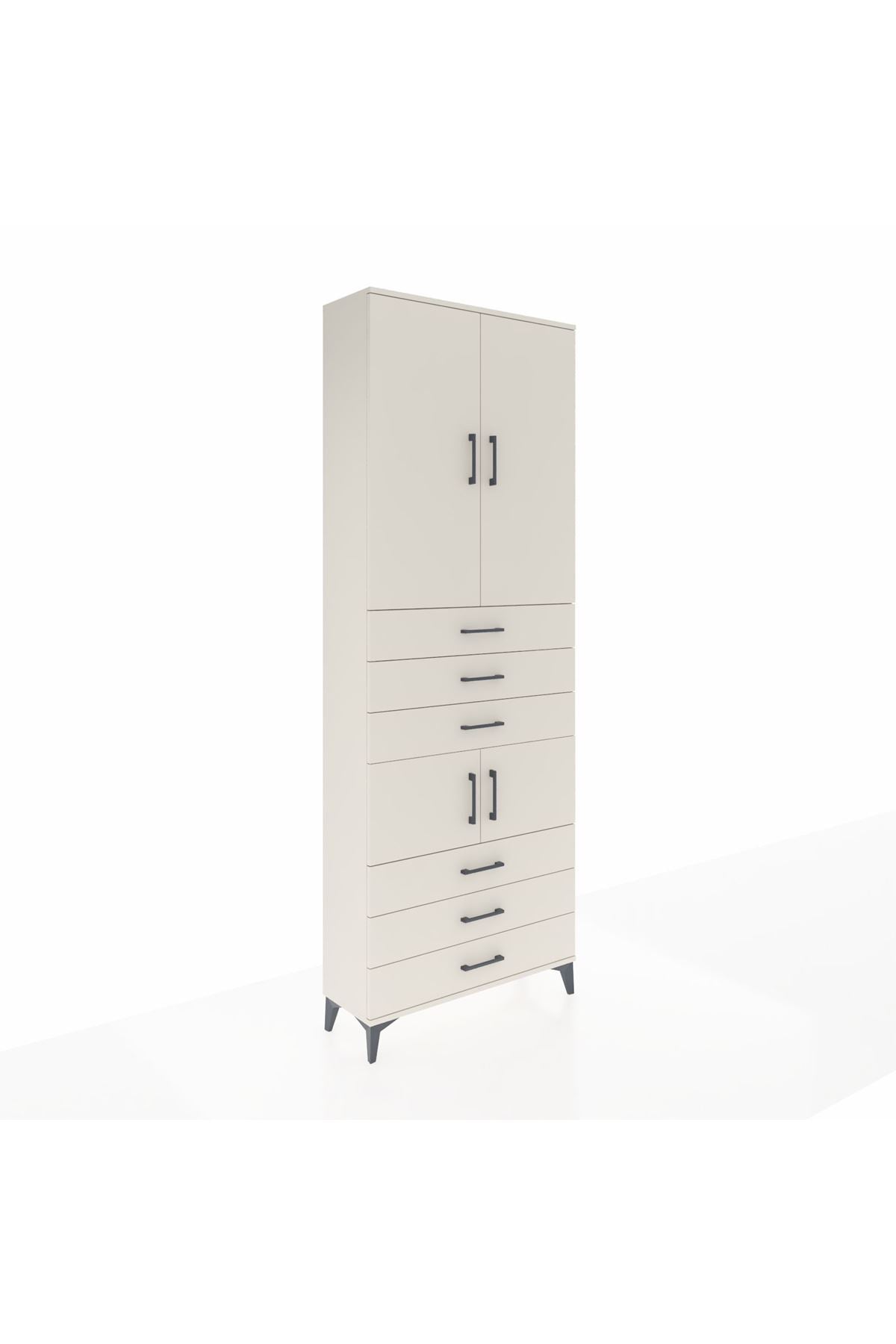 Arges Dolap 4 Raflı 6 Çekmeceli 4 Kapaklı 88x30x243 - S33M219V1A