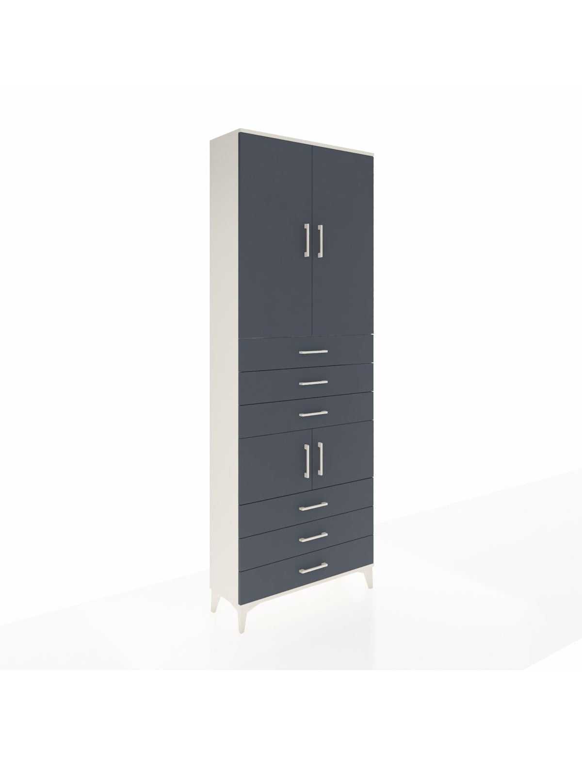 Arges Dolap 4 Raflı 6 Çekmeceli 4 Kapaklı 88x30x243 - S33M219V2A