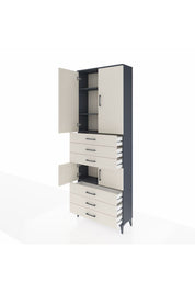 Arges Dolap 4 Raflı 6 Çekmeceli 4 Kapaklı 88x30x243 - S33M219V4A