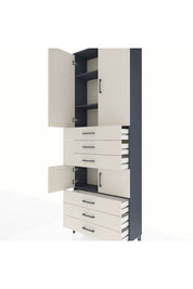 Arges Dolap 4 Raflı 6 Çekmeceli 4 Kapaklı 88x30x243 - S33M219V4A