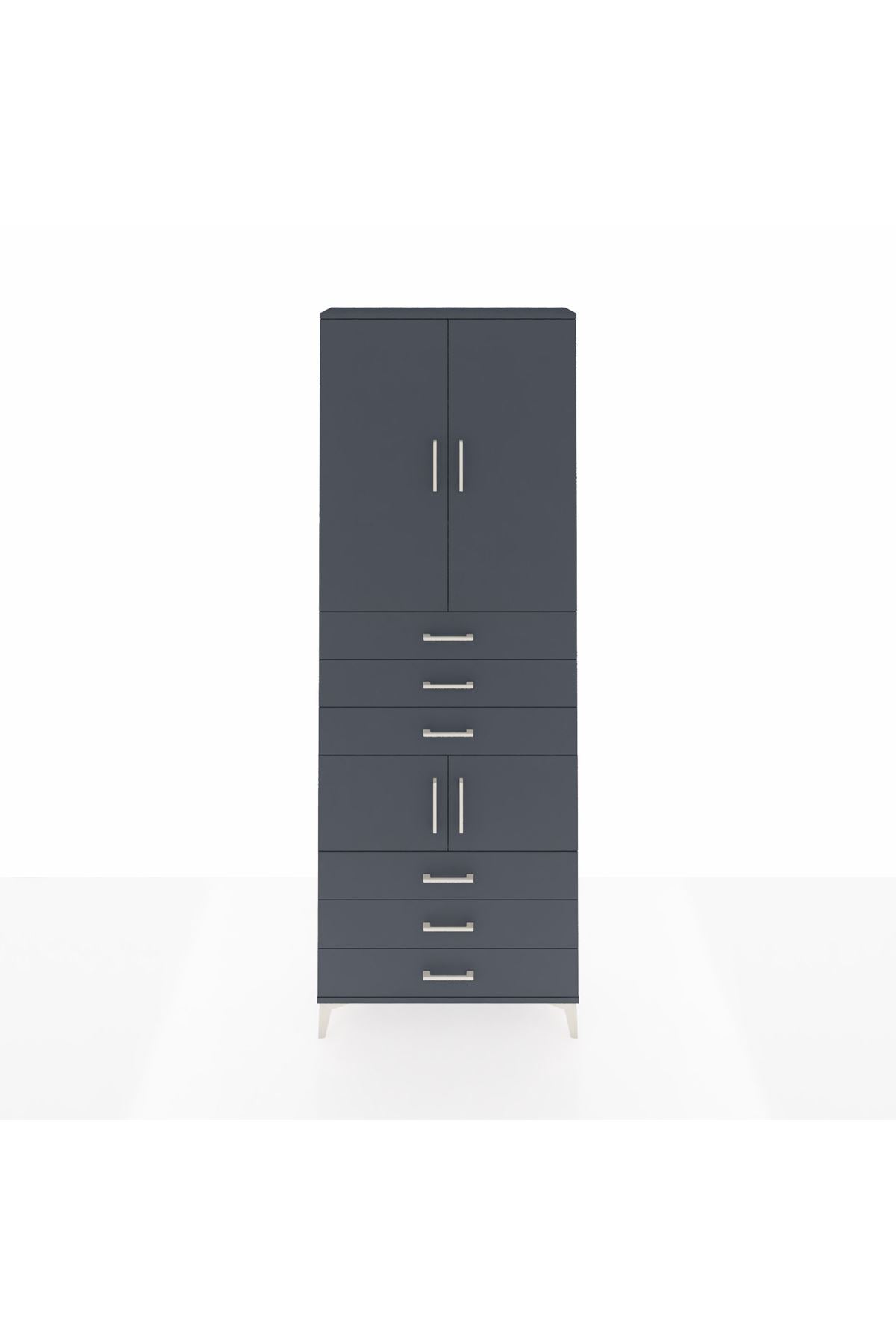 Arges Dolap 4 Raflı 6 Çekmeceli 4 Kapaklı 88x30x243 - S33M219V5A