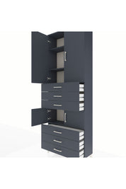 Arges Dolap 4 Raflı 6 Çekmeceli 4 Kapaklı 88x30x243 - S33M219V5A