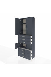 Arges Dolap 4 Raflı 6 Çekmeceli 4 Kapaklı 88x30x243 - S33M219V5A
