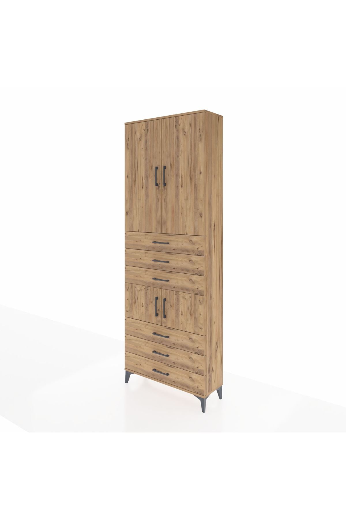 Arges Dolap 4 Raflı 6 Çekmeceli 4 Kapaklı 88x30x243 - S33M219V9A
