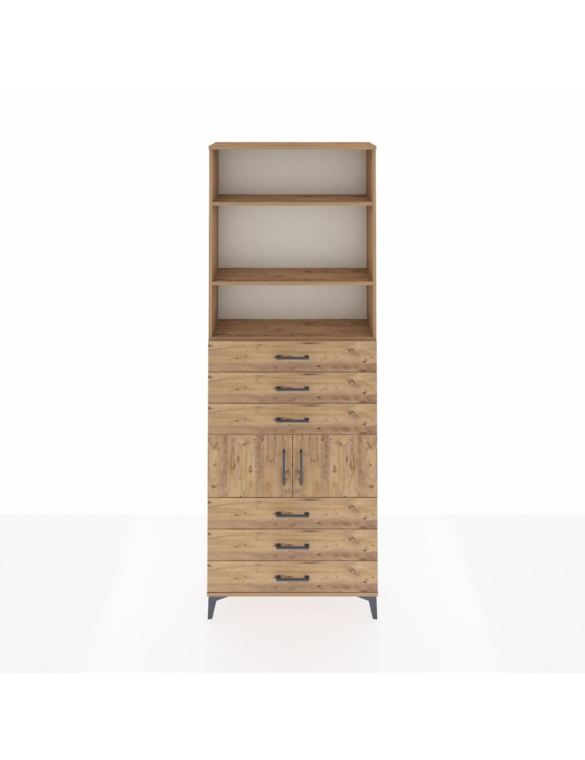 Arges Dolap 4 Raflı 6 Çekmeceli 2 Kapaklı 88x30x243 - S33M220V9A