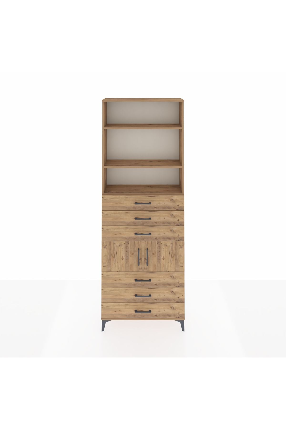 Arges Dolap 4 Raflı 6 Çekmeceli 2 Kapaklı 88x30x243 - S33M220V9A