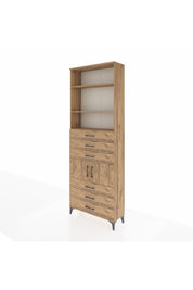 Arges Dolap 4 Raflı 6 Çekmeceli 2 Kapaklı 88x30x243 - S33M220V9A