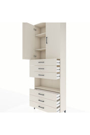 Arges Dolap 4 Raflı 6 Çekmeceli 2 Kapaklı 88x30x243 - S33M221V1A