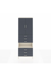 Arges Dolap 4 Raflı 6 Çekmeceli 2 Kapaklı 88x30x243 - S33M221V2A