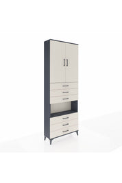 Arges Dolap 4 Raflı 6 Çekmeceli 2 Kapaklı 88x30x243 - S33M221V4A